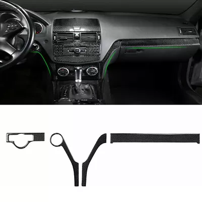 For Mercedes-Benz C Class W204 2007-2010 Carbon Fiber Dashboard Panel Cover Trim • $29.89