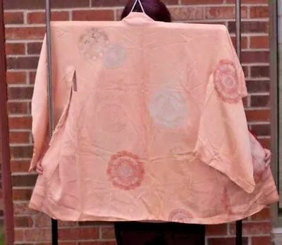 Mandal Flower Circle Peach Haori Coat Kimono • £47.50