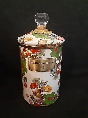 Mackenzie Childs Flower Market Large Enamel Canister White  • $85