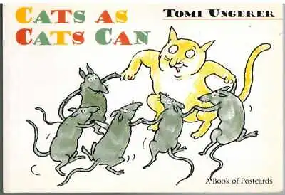 TOMI UNGERER Cats As Cats Can: A Postcard Book • $14