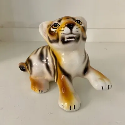 Italian Majolica Ceramic Tiger Cub - Bell'Europa • $56