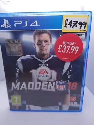 Madden NFL 18 (PlayStation 4) PS4 Tested & Complete ☆ FREE FAST POST • £9.97