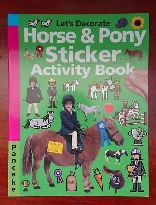 £2.50 • Buy Horse And Pony Sticker Activity Book Sticker Book Ponies Stickers Horses Ponies