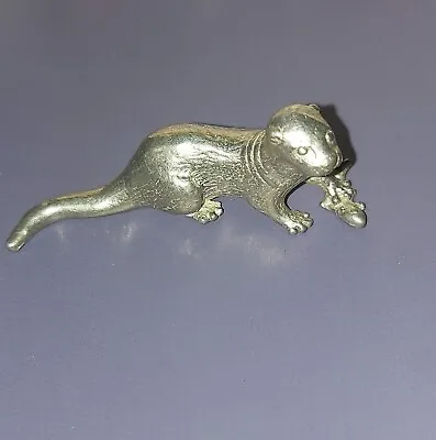 Otter Figure - Theodore Paul By Zinn Pewter Etain. Vintage Boxed 1977. Rare • £10