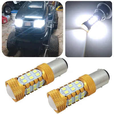 2x 6000K White 1156 LED Headlight Bulbs For Riding Tractor Lawn Mower Snowblower • $11.99