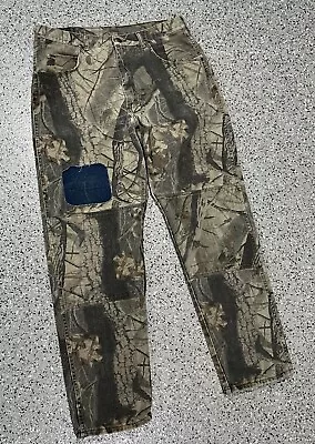 Vintage Camo Wrangler Realtree Double Knee Jeans Pants Mens Size 34 X 32 • $49.99