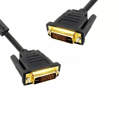 DVI-D Male 24+1 Pin To Male Video Monitor Cable Cord Adapter Converter 1.8m 6ft • $7.99