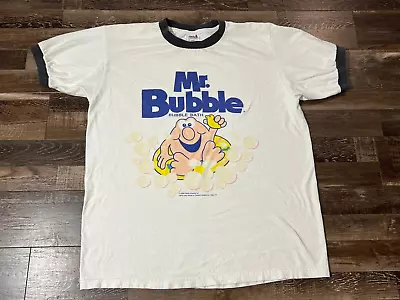 Mr. Bubble Vintage 2000 100% Cotton T-Shirt - Size Large Made In USA White Anvil • $28.88