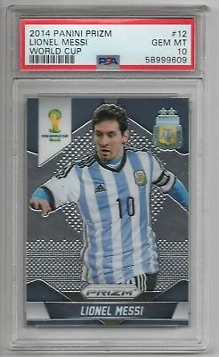 2014 Panini Prizm World Cup Lionel Messi #12 PSA 10 • $175