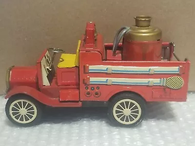 Masudaya Modern Toys Vintage Japanese Tin 1950-1960's Red Fire Truck • $141.22