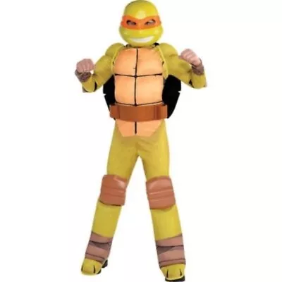 Teenage Mutant Ninja Turtles  M 8-10 Boys Michelangelo Muscle Halloween Costume • $22.19