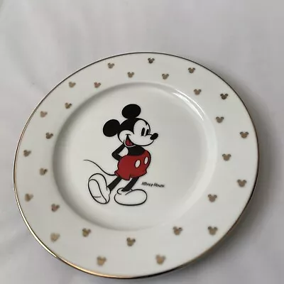 Disney Mickey Mouse Classic Gold Elegant China Dinner Plate 8” Zrike Brands • $17.99