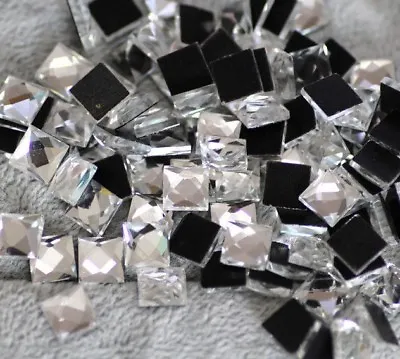 £3.49 • Buy Square Hot Fix/Iron On Transfer Glue On Flat Back Crystals Rhinestones/Diamante 
