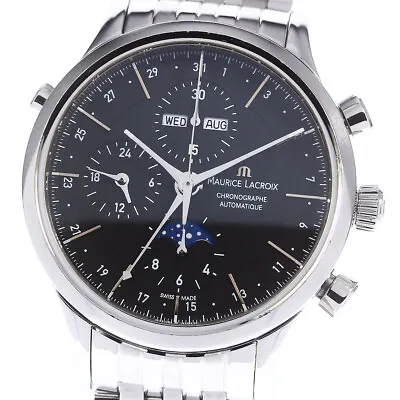 MAURICE LACROIX Les Classics LC6078 Chronograph Moon Phase AT Men's_756631 • $1517.28