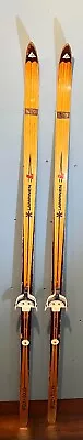 Great Vintage Wooden Snow Skis Vintage Measuring 81  Long Light Brown Finish • $99.89