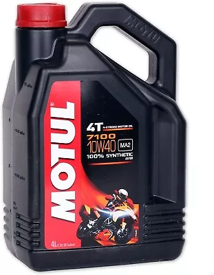 Motul 7100 4T 10W-40 Synthetic Oil 4 Liters (104092) • $50.16