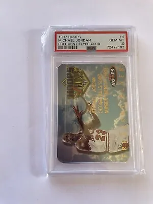 1997 NBA HOOPS MICHAEL JORDAN FREQUENT FLYER HOOPS AIRLINES #4 Skybox PSA10 Mint • $872.38