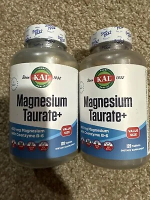 Lot 2 UNITS- KAL Magnesium Taurate + 400 Mg Coenzyme B-6 120 Tablets  • $29.99