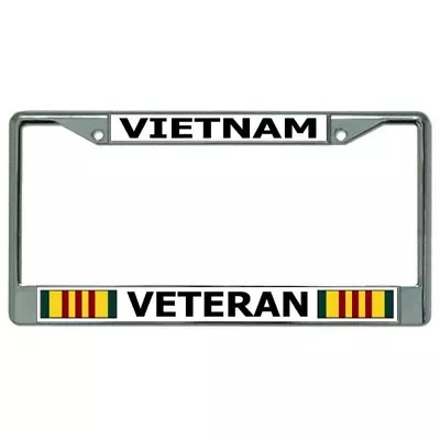Vietnam Veteran Chrome License Plate Frame • $22