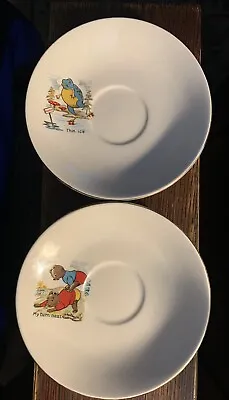 Victoria China Cartwright & Edwards  England Whimsical Saucers Bears Leap Frog • $24.99