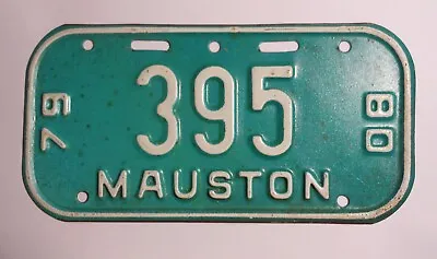 Vintage Wisconsin 1979-80 Mauston Bicycle License Plate • $17.99