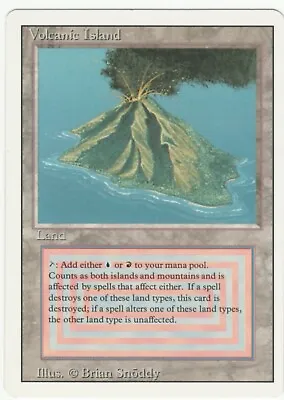 Revised Edition  MTG  Volcanic Island   Magic Dual Land • $639.99