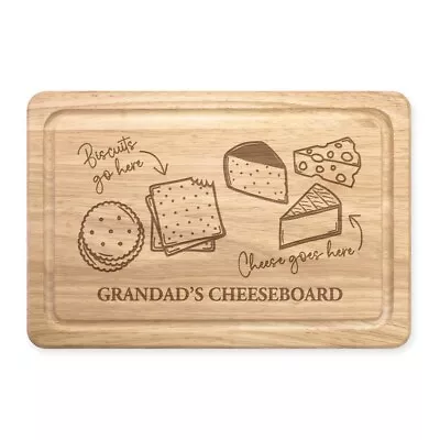 Personalised Cheese Goes Here Cheese Board Rectangular Wooden Chopping Custom • £12.99