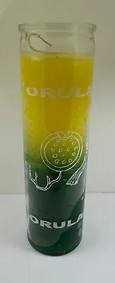 Orisha Orula Yellow And Green Wax 7 Day Glass Jar Ritual Type Unscented Candle • $6