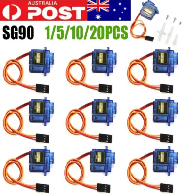 $9.21 • Buy 1/20X SG90 9g Micro Mini Servo Motor For RC FPV Helicopter Airplane Arduino TRX