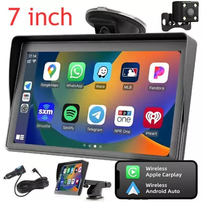 Universal 7  Touch Screen Car Radio Apple CarPlay Android Auto Portable Stereo • $63.99