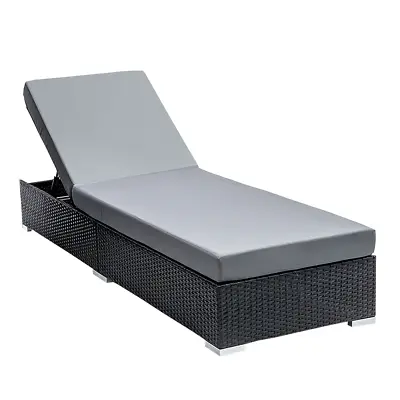 NNEDSZ Sun Lounge Outdoor Furniture Day Bed Wicker Rattan Garden Sofa • £340.93