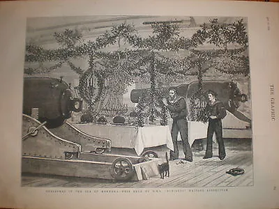 Christmas On HMS Achilles Marmora Sea Turkey 1879 Print • $12.44