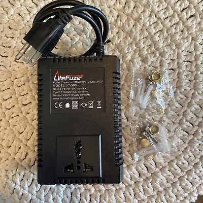 LiteFuze LC-500US 500W Travel Voltage Converter - USA Cord - Step Up/Down • $47.95