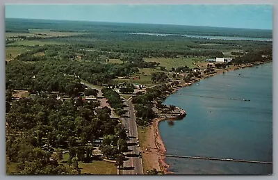 Minnesota Mille Lacs Lake Garrison Area Aerial View C1962 Postcard • $5.67