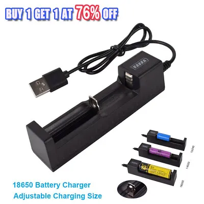 USB Fast Charger +LED Indicator For 16340 14500 26650 10440 Rechargeable Battery • £3.05