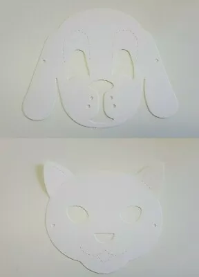£3.99 • Buy Kids Colour In Dog And Cat Masks, For Partys, Arts & Crafts, 20 Masks Per Pack