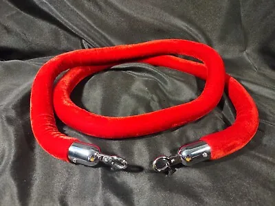 6 Ft Red Velvet Rope 1.5 Inch Thick Crowd Control Security Barrier VIP Area • $16