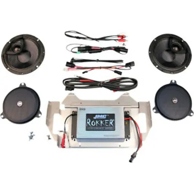 J&M Rokker 200W 2 Channel Amplifier Amp Radio Speaker Kit Harley Touring FLH 14+ • $689.95