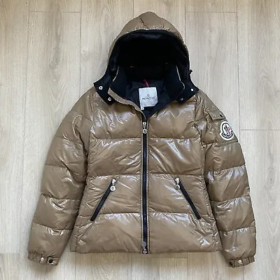 Moncler Women's Puffer Jacket Beige Big Logo Rare Size Medium (2) • $380