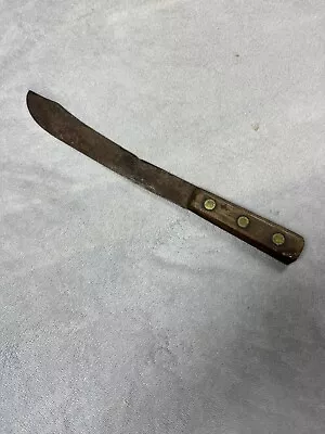 Vintage Antique Bull Nose Butcher Knife With 9  Blade & Wood Handle • $21.30