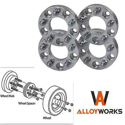 4PC 25mm 5X120 Wheel Spacers Adapters Aluminum For Holden Commodore 7/16 Cb=77mm • $134.95