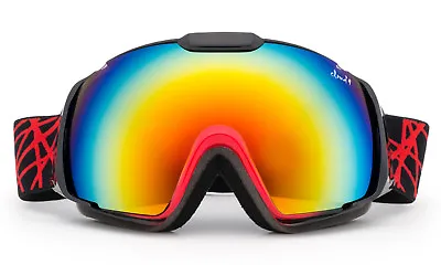 Mens Red Cross Snow Ski Goggles Winter Snowboard Large Double Lens Anti-Fog New  • $25.99