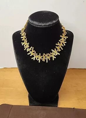 Vintage St John Gold Tone Runway Necklace • $99.95