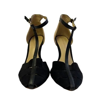 Women’s Shoes Zara Basic Heels Size 35 Black & Taupe • $15