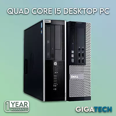 Fast Cheap Quad Core I5 Desktop SFF 32GB RAM HDD And SSD Windows 10 PC Computer • £99.99