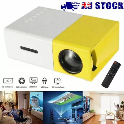 Mini YG300 Pocket Projectors LED Projector 1080 Full HD Projector USB HDMI AV SD • $25.99