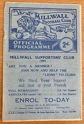 Millwall V Ipswich Town 26th March 1949 • £2.20