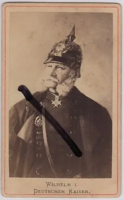 Wilhelm 1 CDV Photograph Of The German Kaiser Emperor & King Of Prussia C.1885 • $18.67