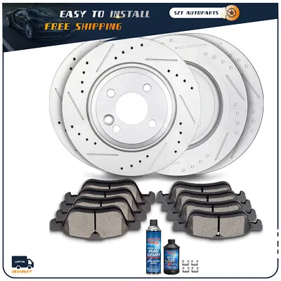 Front Rear Ceramic Pads And Brake Rotors Disc Slotted For Mini Cooper 2002-2006 • $118.64