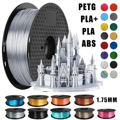 $18.39 • Buy 3D Printer Filament PLA/PLA+/PLA Silk/ABS/PETG 1kg/roll -1.75mm Eco-friendly AU